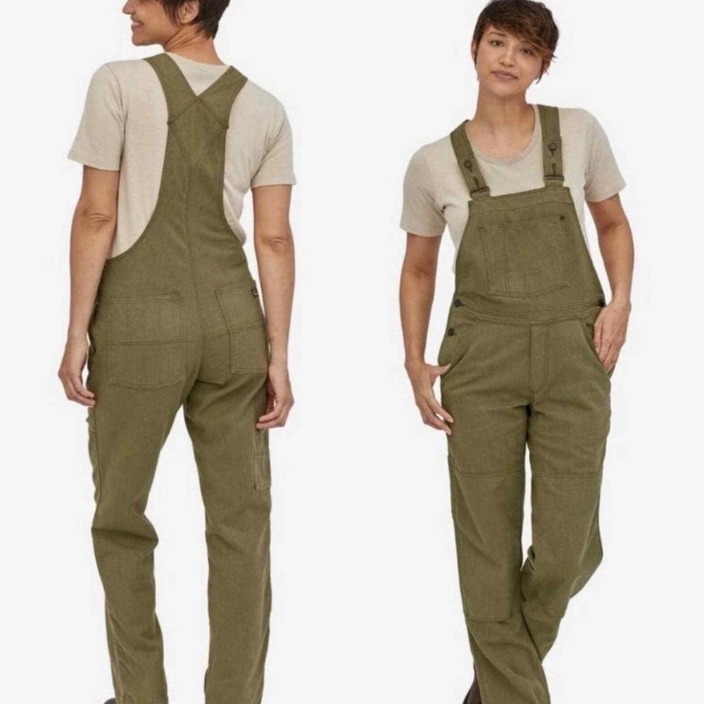 Patagonia All Seasons Hemp Canvas Bib Overalls size Small Long